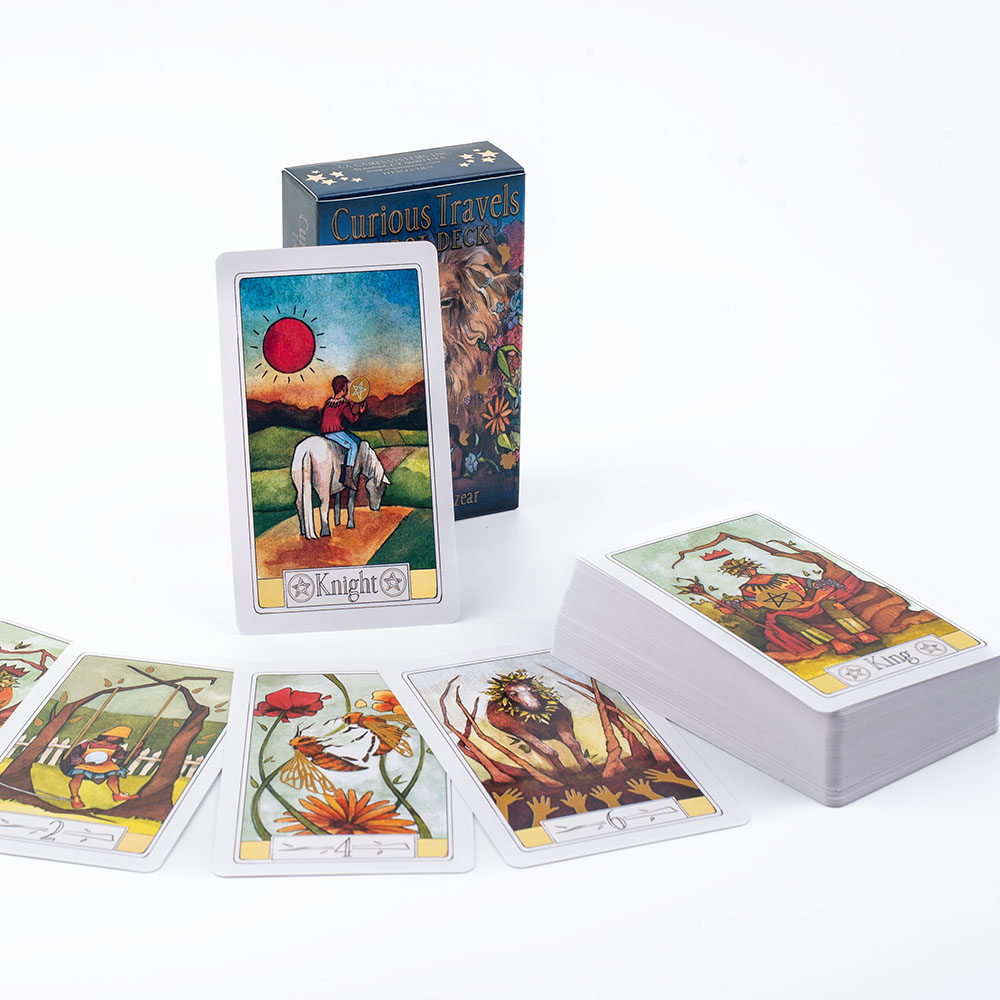 Tarot Deck With Guidebook - Curious Travels Tarot 10.3*6 ซม.ประกอบด้วย Charming