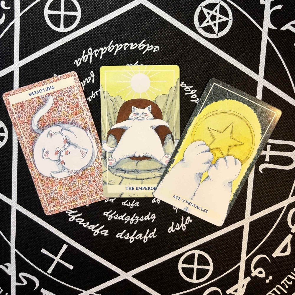 ไพ่ทาโรต์ลายแมวน่ารัก สไตล์สีน - Tarot Deck With Guidebook บทวิจารณ์และราคา