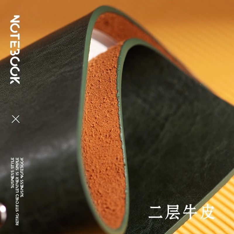 สมุดโน้ตธุรกิจหนังวินเทจขนาด A - Vintage Leather Journal Notebook บทวิจารณ์และราคา