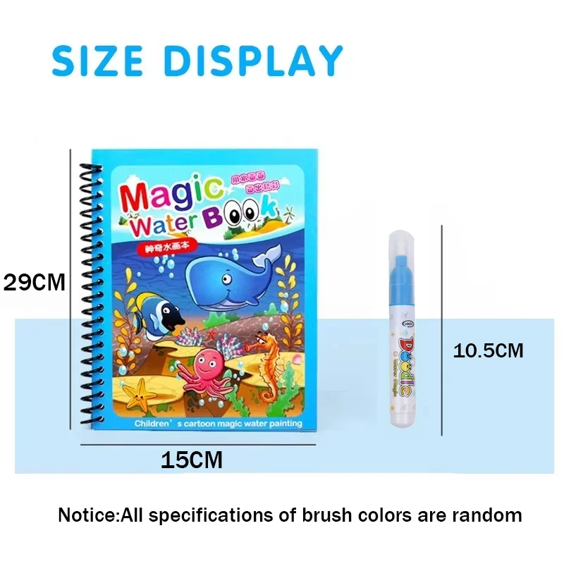 สมุดระบายสีแบบใช้ซ้ำได้ สมุดระ - Reusable Water Magic Coloring Book บทวิจารณ์และราคา