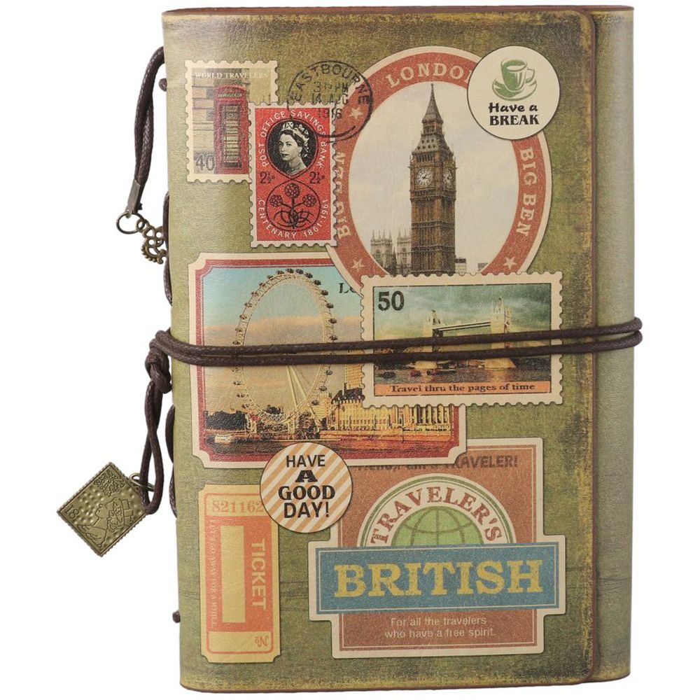 สมุดบันทึกนักเดินทางวินเทจส่วน - Vintage Leather Journal Notebook บทวิจารณ์และราคา